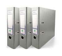 Netuno 3 raccoglitori A4 grigio a 2 anelli A4 dorso 8 cm raccoglitori A4 per ufficio scuola archivio faldoni portadocumenti