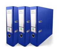 Netuno 3 raccoglitori cartone ecologico riciclato blu a 2 anelli A4 dorso 8 cm raccoglitori per ufficio scuola archivio faldoni portadocumenti