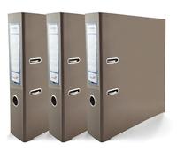 Netuno 3 raccoglitori per documenti formato A4 marrone cacao lucido Ekobox Premium Edition meccanismo a 2 anelli dorso 75 mm raccoglitore in cartone ecologico riciclato per archivio ufficio