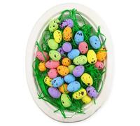 Netuno 36 Pezzi Uova polistirolo Multicolore 2,5 cm x 3 cm Uova di Pasqua Decorative Piccole addobbi Uova Decorazione Pasquale Uova Deco pasquali Uova Colorate Artificiale Uova finte per lavoretti