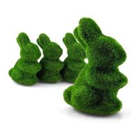 Netuno 4x lepre decorativo di Pasqua verde polistirolo erba artificiale decorazione pasquale decorazioni casa tavolo addobbi pasquali decoro di Pasqua animali decorativi