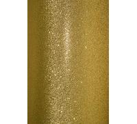 Netuno 5 fogli cartoncino glitterato oro formato A4 21 x 29,7 cm 210g Aster Glitter Gold carta glitter decorativa lucida fronte glitter retro bianco per bricolage fai da te progetti creativi