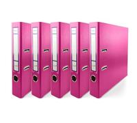 Netuno 5 raccoglitori ad 2 anelli a4 dorso 5 cm rosa registratori con anelli registratori archivio faldoni ufficio dossier ufficio cartelle ad anelli grandi archiviazione documenti