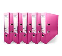 Netuno 5 raccoglitori ad 2 anelli a4 dorso 8 cm rosa registratori con anelli registratori archivio faldoni ufficio dossier ufficio cartelle ad anelli grandi archiviazione documenti
