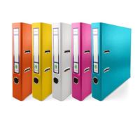 Netuno 5 raccoglitori cartone grandi a4 dorso 5 cm arancione giallo bianco rosa turchese registratori con anelli registratori archivio quaderni ad anelli raccoglitori ad anelli A4 colorati