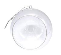 Netuno 5 sfere in acrilico da 12 cm, con foro, sfere di plastica trasparente, divisibili per decorazione, regalo da dipingere, riempimento, fai da te