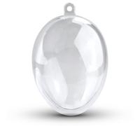 Netuno 5 Uova di plastica 10 cm Diametro 7 cm Uovo in Acrilico Trasparente Pasqua addobbi pasquali per casa Uova finte da riempiere in plexiglass apribile da Decorare