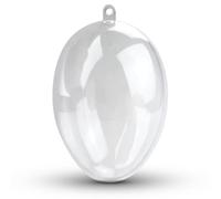 Netuno 5 Uova in Acrilico 13 cm Diametro 9 cm Uova Trasparenti apribili Pasqua da riempire Appendere addobbi pasquali Natalizie per casa plexiglass da Decorare