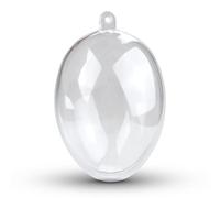 Netuno 5 Uova plastica acrilica 8 cm Diametro 5,5 cm Uova apribili Trasparenti da Decorare plexiglass Decorazioni découpage Fai da Te Pasqua Acrilico da Appendere