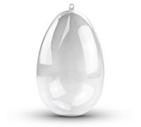 Netuno 5 Uova Trasparenti plexiglass 16 cm Diametro 10 cm Uova Decorativi Trasparenti da riempire Appendere Uova plastica vuote da Decorare riempire Appendere per Pasqua Natale Uova in Acrilico