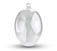Netuno 5 Uova Trasparenti plexiglass 6 cm Diametro 4,5 cm Uovo da riempiere Pasqua plastica Trasparente da Appendere addobbi pasquali per casa Uova finte da Decorare