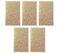 Netuno 5 x 260 pietre glitterate autoadesive gialle 6 mm autoadesive colorate piccole pietre decorative da incollare per fai da te, strass colorati