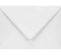 Netuno 50 busta lettera bianca formato B6 12,5 x 17,5 cm 120g Aster Smooth White buste per partecipazioni ringraziamento inviti feste taglio a punta lembo gommato