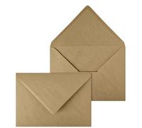 Netuno 50 buste da lettera grandi carta marrone kraft formato C5 16,2 x 22,9 cm 100g busta lettere eco grande a5 elegante carta riciclata busta vintage per inviti partecipazioni matrimonio Natale