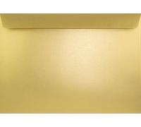 Netuno 50 buste per lettere perlescenti oro formato C4 229 x 324 mm 125g Sirio Pearl Aurum buste lettera perlate eleganti A4 per partecipazioni inviti compleanno matrimonio inviti battesimo