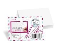 Netuno 50 cartoncini Bristol bianco formato A6 10,5 x 14,8 cm 250g Cartoncino colorato per Biglietti Inviti Bricolage Fai da Te Collage Scrapbooking Progetti Creativi scuola carta creativa spessa