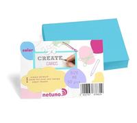 Netuno 50 cartoncini Bristol blu azzurro formato A6 10,5 x 14,8 cm 250g Cartoncino colorato per Biglietti Inviti Bricolage Fai da Te Collage Scrapbooking Progetti Creativi scuola carta creativa spessa