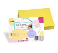 Netuno 50 cartoncini Bristol giallo formato A6 10,5 x 14,8 cm 250g Cartoncino colorato per Biglietti Inviti Bricolage Fai da Te Collage Scrapbooking Progetti Creativi scuola carta creativa spessa