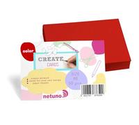 Netuno 50 cartoncini Bristol rosso formato A6 10,5 x 14,8 cm 250g Cartoncino colorato per Biglietti Inviti Bricolage Fai da Te Collage Scrapbooking Progetti Creativi scuola carta creativa spessa