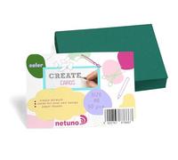 Netuno 50 cartoncini Bristol verde formato A6 10,5 x 14,8 cm 250g Cartoncino colorato per Biglietti Inviti Bricolage Fai da Te Collage Scrapbooking Progetti Creativi scuola carta creativa spessa