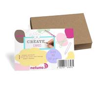 Netuno 50 cartoncini Kraft marrone formato A6 10,5 x 14,8 cm 250g Cartoncino colorato per Biglietti Inviti Bricolage Fai da Te Collage Scrapbooking Progetti Creativi scuola carta creativa spessa
