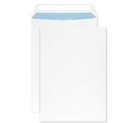 Netuno 500 buste a sacco bianche formato B5 17,6 x 25 cm 90g buste commerciali bianco con stampa interna blu Promail senza finestra con strip adesivo per corrispondenza aziendale documenti