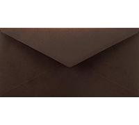 Netuno 500 buste da lettera lunghe marrone scuro formato americano DL 220 x 110 mm 115 g Sirio Color Cacao buste per lettere eleganti per inviti partezipazioni compleanno matrimonio Natale Pasqua