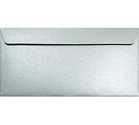 Netuno 500 buste lettera colorate perlate DL americane argento formato 22 x 11 cm 120g Majestic Moonlight Silver buste lunge eleganti buste perlate colorate per biglietti partecipazioni inviti