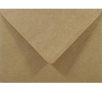 Netuno 500 buste lettere carta riciclata formato B6 12,5 x 17,5 cm 100g buste da lettera decorative buste taglio a punta carta kraft ecologica buste marroni per cartoline lettere partecipazioni inviti