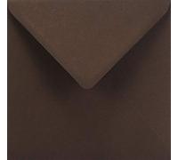 Netuno 500 Buste per Lettere Quadrate Colorate Marrone Scuro 153 x 153 mm 115g Sirio Color Cacao - Belle per Partecipazioni, Inviti Compleanno, Matrimonio - Brown Envelope