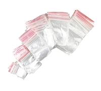 Netuno 500 Sacchetti con Chiusura a Pressione Trasparenti Mix Misure Medie (100 pezzi x 5 formati) bustine plastica Polietilene Buste con Zip Sacchetti di Plastica Richiudibili Polybags Trasparenti