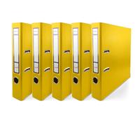 Netuno 5x raccoglitore a4 a leva giallo registratore archivio dorso 5 cm a con 2 anelli raccoglitore carte faldone ad anelli a4 raccoglitore cartone documenti quaderno ad anelli grande rigido