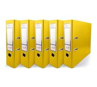 Netuno 5x raccoglitore a4 a leva giallo registratore archivio dorso 8 cm a con 2 anelli raccoglitore carte faldone ad anelli a4 raccoglitore cartone documenti quaderno ad anelli grande rigido