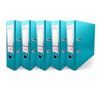 Netuno 5x raccoglitore a4 a leva turchese registratore archivio dorso 8 cm a con 2 anelli raccoglitore carte faldone ad anelli a4 raccoglitore cartone documenti quaderno ad anelli grande rigido