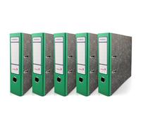 Netuno 5x raccoglitore anelli a4 verde registratore rigido con anelli dorso 7,5 cm raccoglitore carte registratore archivio faldone ufficio raccoglitore cartone documenti faldone portadocumenti