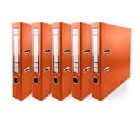 Netuno 5x raccoglitore documenti formato a4 arancione 2 anelli dorso 5 cm registratore grande a leva con anelli registratore archivio faldone ad anelli a4 raccoglitore per archiviazione documenti