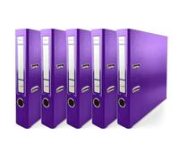 Netuno 5x raccoglitore documenti formato a4 lilla 2 anelli dorso 5 cm registratore grande a leva con anelli registratore archivio faldone ad anelli a4 raccoglitore per archiviazione documenti