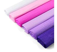 Netuno 6 rotoli carta crespa lilla rosa viola 200x50 cm fiori e bomboniere | Dal tono più chiaro al più scuro · si taglia e si incolla facilmente · per matrimoni, centrotavola e pon pon