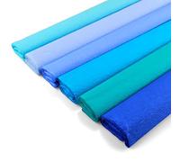 Netuno 6 rotoli di carta crespa colore blu navy 200 x 50 cm carta crespa colorata alta qualità per lavoretti creativi fai da te regali compleanno matrimonio Natale Pasqua Carnevale decorazioni