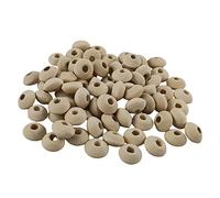 Netuno 80 Perline Legno Piatte 10 mm Con Foro per Bigiotteria, Collane Fai Da Te, Macramè, Braccialetti, Palline per Giocattoli