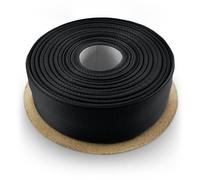 Netuno Nastro Gros Grain Nero 25 mm x 22 m - Poliestere Grosgrain per Matrimonio, Battesimo, Comunione e Regali