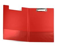 Netuno Raccoglitore Portablocco A4 Con Clip, Colore Rosso, Coperchio e Morsetto in Metallo, Porta Documenti in Plastica