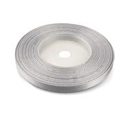 Netuno Rotolo Nastro Argento Pallido 6 mm x 32 m - Satin Decorativo per Imballaggio Regalo, Decorazione Matrimonio, Compleanno, Festa - Ribbon Silver