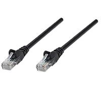 NETWORK CABLE, CAT5E, U/UTP, RJ45-MALE/RJ45-MALE, 0.25 M, BLACK