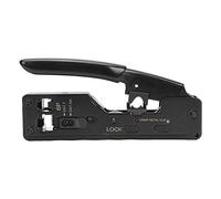 Network Cable Crimper 8P 6P RJ45 RJ12 / 11 | Ergonomic Secure Grip for RJ Connectors | Multi - Function Crimping Pliers for Wiring/Modules/Cables | Built - in Security Lock