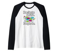 Network Engineer Packets Don't Lie Cybersecurity IT Maglia con Maniche Raglan