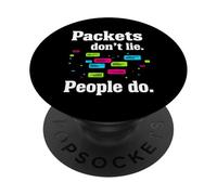 Network Engineer Packets Don't Lie Cybersecurity IT PopSockets PopGrip Adesivo
