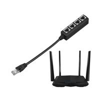 Network Port Splitter - Ethernet Extension Adapter for Computer Internet Cable | 20 cm Passive Maschio Femmina Connector with Simple Plug Design, Wired Connection Tool for Office Dormitory Desktop
