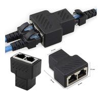 Network Solution Genius, splitter Ethernet da 1 a 2 porte per DSL ad alta velocità, compatibilità con modem via cavo, ago in rame puro placcato oro