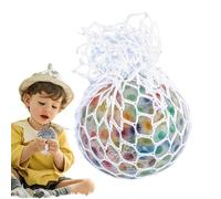 Netzbälle für Kinder - Regenbogen-Quetschball, Bunte Mesh-Trauben-Stressbälle | sensorisches Spielzeug - Weiche elastische bunte Stressbälle für Handsport, Stretchball-Quetschspielzeug für